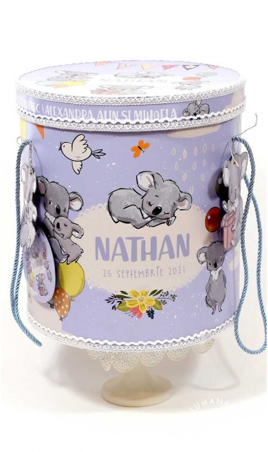 Trusou botez cu ursuleti koala si baloane colorate Koala Kid 1